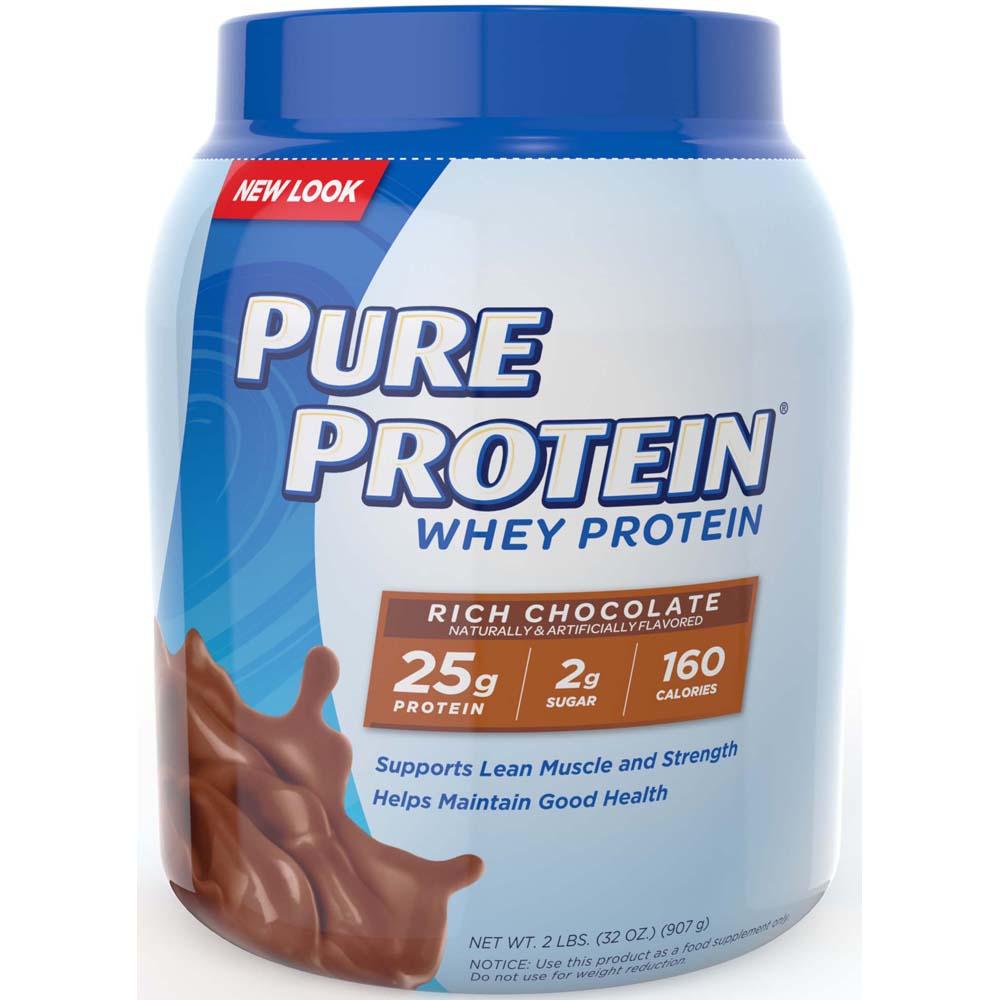 Pure Protein 100 Whey Protein, Rich Chocolate, 1.6 Pounds